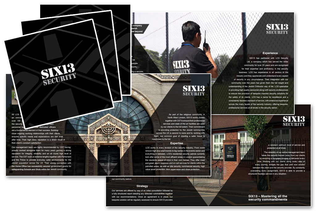SIX13 Security brochure design